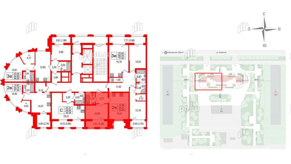 Квартира в ЖК Шепилевский, 1 комнатная, 36.83 м², 7 этаж