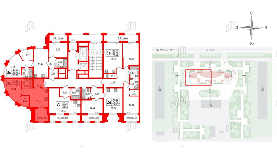 Квартира в ЖК Шепилевский, 1 комнатная, 37.54 м², 7 этаж