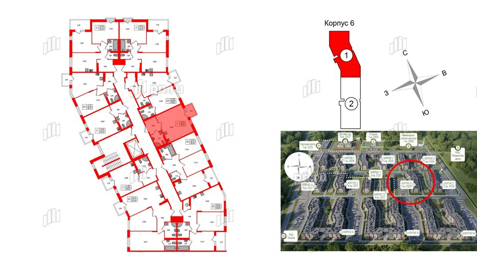 Квартира в ЖК Экография, студия, 29.1 м², 3 этаж