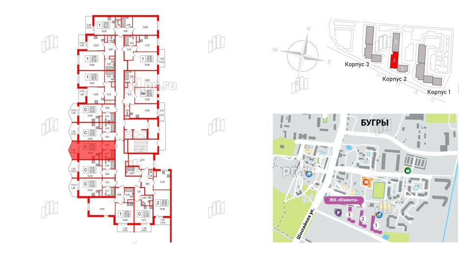 Квартира в ЖК Ювента, студия, 24.9 м², 5 этаж