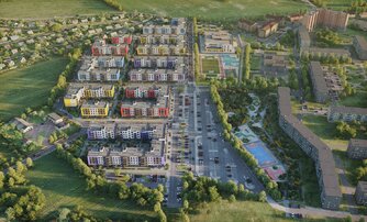 Квартира в ЖК «Аннино Сити», 1 комнатная, 41.51 м², 1 этаж