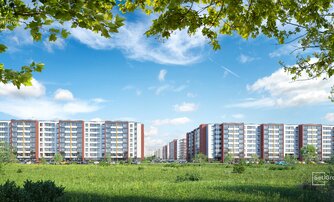 Квартира в ЖК «Солнечный город», 1 комнатная, 33.1 м², 3 этаж
