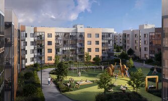 Квартира в ЖК Аро, 2 комнатная, 62.74 м², 1 этаж
