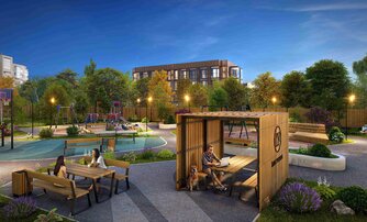 Квартира в ЖК Лофт у Озера, 1 комнатная, 43.6 м², 3 этаж