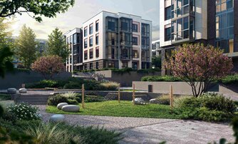Квартира в ЖК «Охтинские высоты», 3 комнатная, 85.74 м², 1 этаж