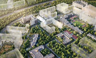 Квартира в ЖК «Аквилон Солар», 3 комнатная, 88.09 м², 2 этаж