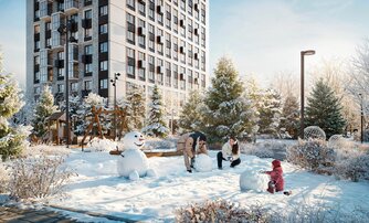 Квартира в ЖК GloraX Кольский, 3 комнатная, 64.43 м², 2 этаж