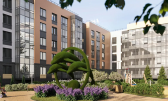 Квартира в ЖК Югтаун, 1 комнатная, 40.56 м², 2 этаж