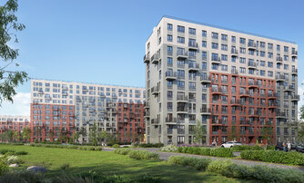 Квартира в ЖК Новое Колпино, 2 комнатная, 59.9 м², 1 этаж