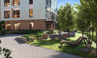 Квартира в ЖК «Охтинские высоты», 3 комнатная, 85.74 м², 1 этаж