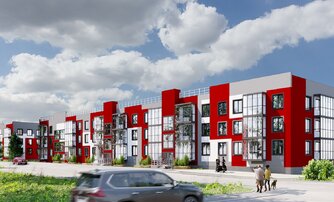 Квартира в ЖК Новокасимово, 2 комнатная, 63.1 м², 1 этаж