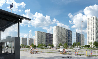 Квартира в ЖК 'Морская миля', 1 комнатная, 35.85 м², 6 этаж