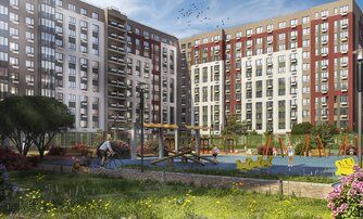 Квартира в ЖК Расцветай в Янино, 3 комнатная, 78.17 м², 2 этаж