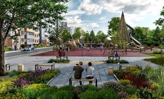 Квартира в ЖК «Дуэт», 1 комнатная, 37.3 м², 2 этаж