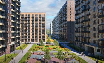 Квартира в ЖК Кантемировская 11, 2 комнатная, 60.4 м², 1 этаж