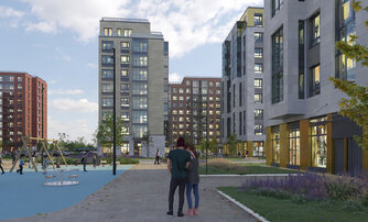 Квартира в ЖК Город спутник Южный, 3 комнатная, 65.83 м², 2 этаж