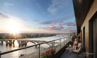 Квартира в ЖК Setl Ривьера, 1 комнатная, 33.07 м², 15 этаж