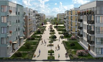 Квартира в ЖК «Плюс Пулковский», 3 комнатная, 74.2 м², 4 этаж