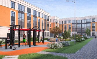 Квартира в ЖК Любоград, 1 комнатная, 41.02 м², 1 этаж