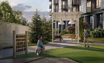 Квартира в ЖК Цвет Зеленогорска, 1 комнатная, 43.7 м², 1 этаж