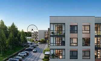 Квартира в ЖК «Охтинские высоты», 3 комнатная, 85.74 м², 1 этаж