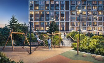 Квартира в ЖК GloraX Кольский, 3 комнатная, 64.43 м², 2 этаж