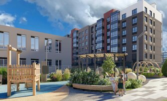 Квартира в ЖК 'OKLA', 3 комнатная, 66.32 м², 2 этаж