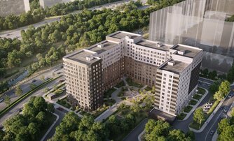 Квартира в ЖК «Аквилон Солар», 3 комнатная, 88.09 м², 2 этаж