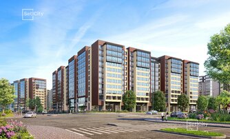 Квартира в ЖК «Солнечный город», 1 комнатная, 33.1 м², 3 этаж