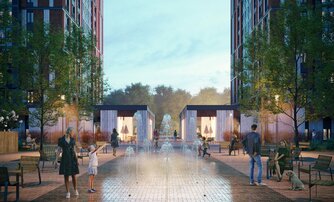 Квартира в ЖК 'OKLA', 4 комнатная, 97.86 м², 2 этаж