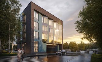 Квартира в ЖК Цвет Зеленогорска, 1 комнатная, 43.7 м², 1 этаж