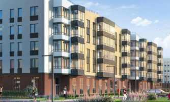 Квартира в ЖК Югтаун, 1 комнатная, 40.56 м², 2 этаж