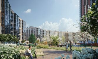 Квартира в ЖК 'OKLA', 4 комнатная, 97.86 м², 2 этаж