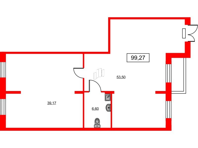 Помещение в ЖК ID Park Pobedy, 99.2 м², 1 этаж