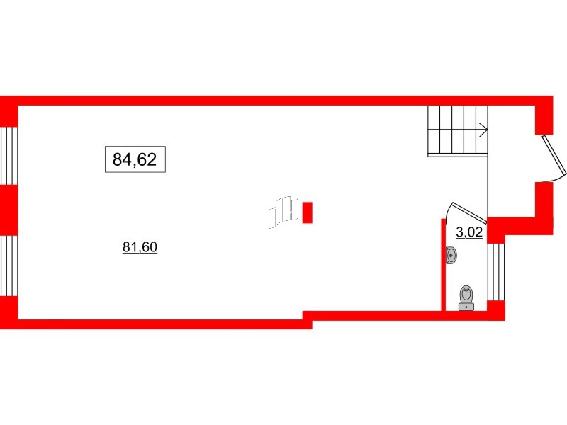 Помещение в ЖК ID Park Pobedy, 84.5 м², 1 этаж