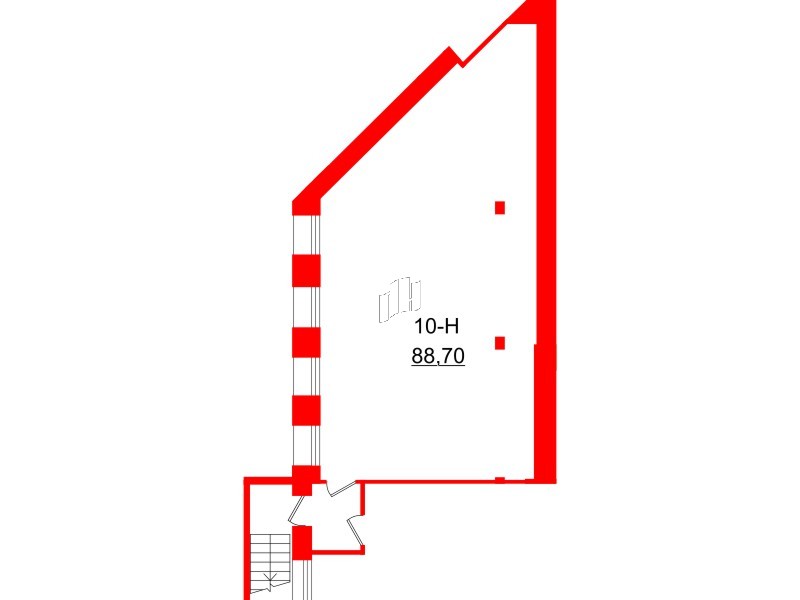 Помещение в ЖК UNO, 82.7 м², -1 этаж
