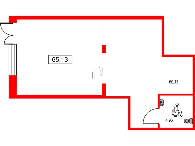Помещение в ЖК ID Светлановский, 66.1 м², 1 этаж