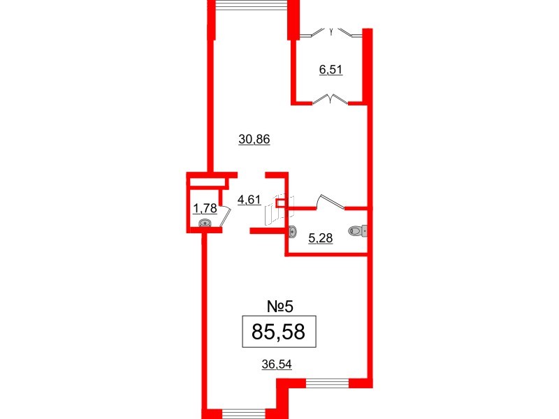 Помещение в ЖК ЦДС Новосаратовка «Город первых», 85.58 м², 1 этаж