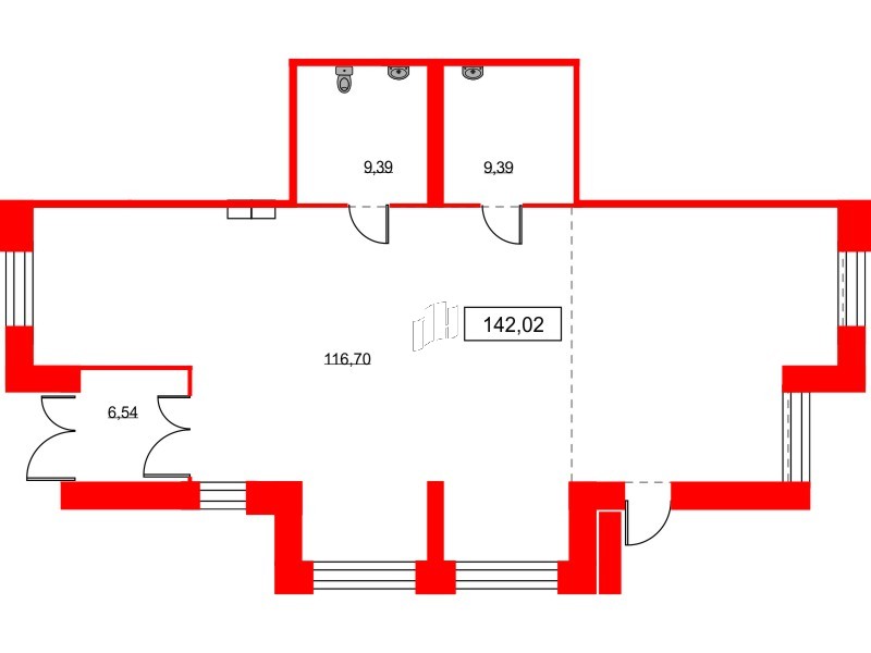 Помещение в ЖК NEWПИТЕР, 142.2 м², 1 этаж