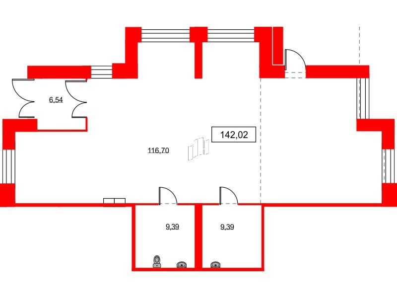 Помещение в ЖК NEWПИТЕР, 142.5 м², 1 этаж