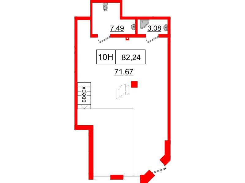 Помещение в ЖК Акцент, 88.3 м², 1 этаж