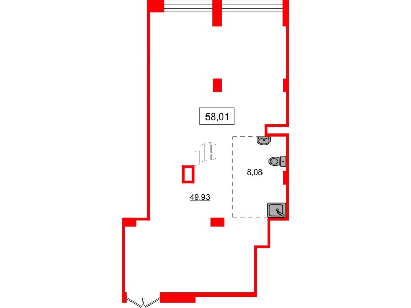 Помещение в ЖК Аквилон Stories, 70.2 м², 1 этаж