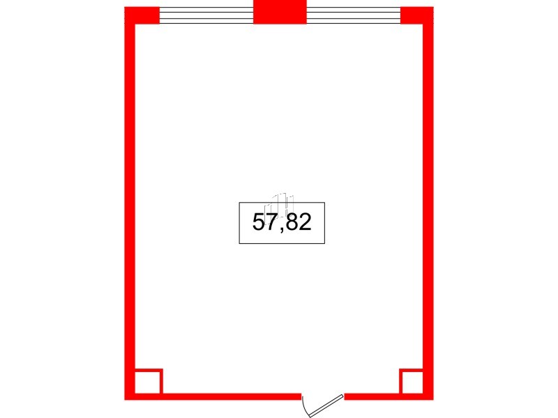 Помещение в ЖК Ladozhsky Avenir, 57.82 м², 2 этаж