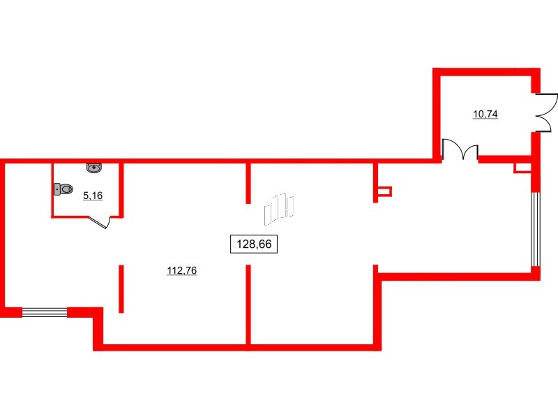 Помещение в ЖК ЦДС Parkolovo, 128.66 м², 1 этаж