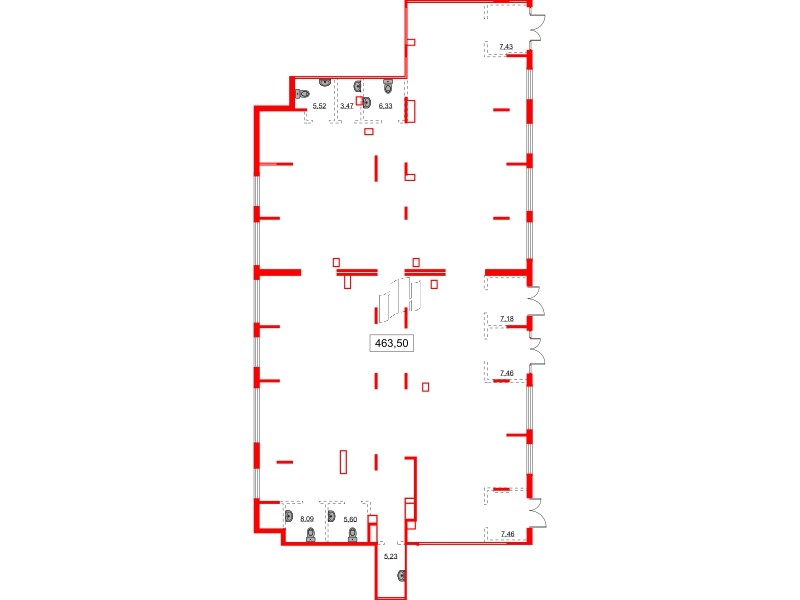Помещение в ЖК Аквилон Leaves, 470.13 м², 1 этаж