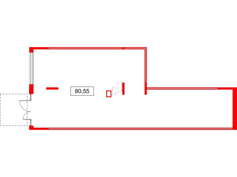 Помещение в ЖК Аквилон Leaves, 79.9 м², 1 этаж