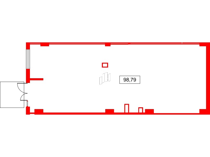 Помещение в ЖК Аквилон Leaves, 100.8 м², 1 этаж