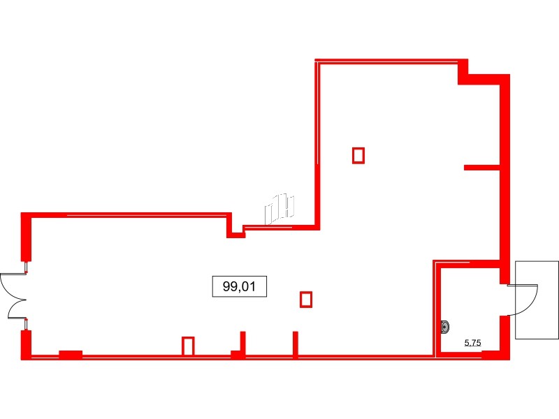 Помещение в ЖК Аквилон Leaves, 98.9 м², 1 этаж