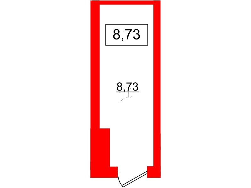 Помещение в ЖК Аквилон Leaves, 8.73 м², 1 этаж