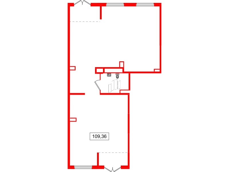 Помещение в ЖК Аквилон Янино, 109.35 м², 1 этаж
